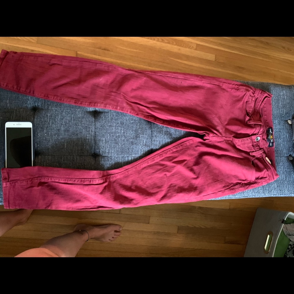 Cranberry colored jeans